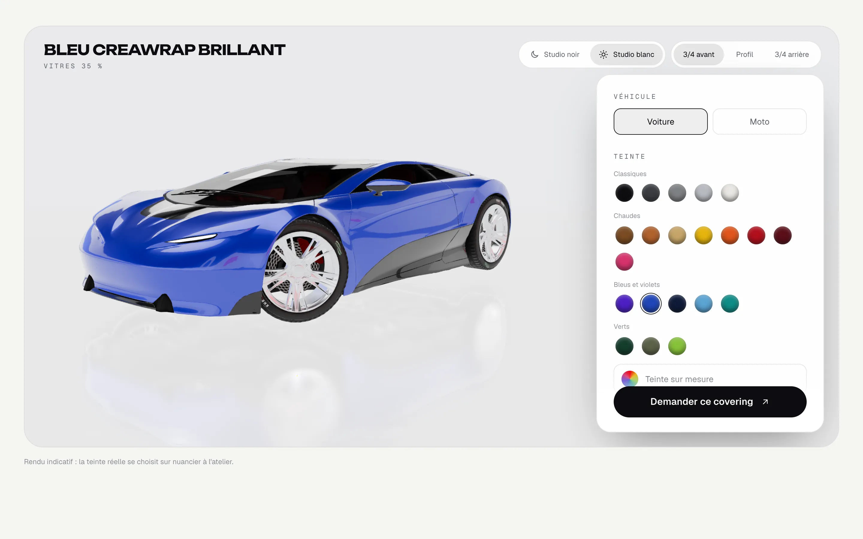 CreaWrap — Studio blanc