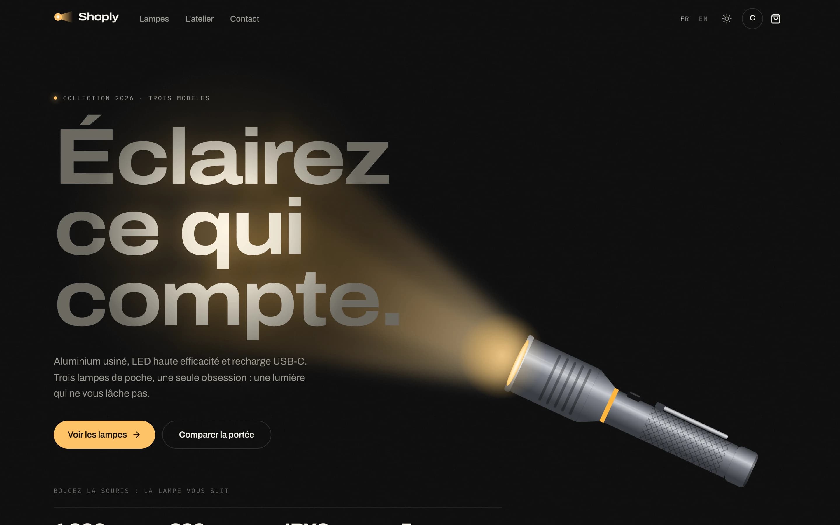 Shoply — Page d'accueil